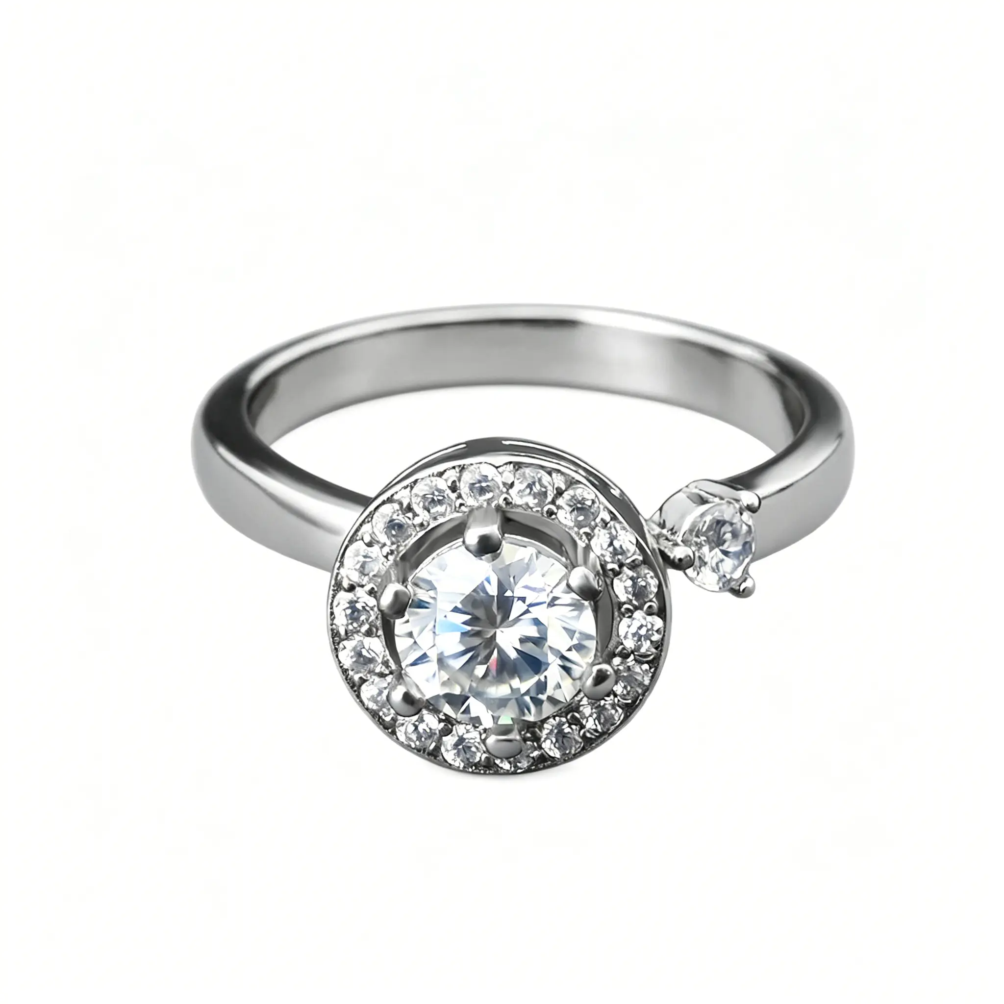 Rotatable decompression stress-relieving snowflake pinwheel Moissanite ring gift  Halo Ring for Women with adjustable band 1CT 10*14MM D VVS1 Stackable  925 Silver Plated Lab-Created Hypoallergenic Wedding Engagement Anniversary Gift Fine Jewelry