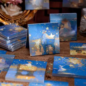 240 sheets of three enjoy pack full stamping sticky notes featuring stars and anime character themes in romantic retro style, suitable for DIY notebook decoration and scrapbook material.