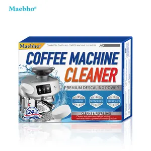 2PCS--Coffee Machine Cleaner Descaler Tablets - 24 Pack, Deep Cleaning and Descaling for All Coffee Makers , Coffee Maker Pot Descaling & Cleaning Tabs, Descale Drip Coffe And Espresso Machines