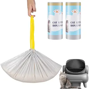 30 Count  Litter Bags, Compatible with Neakasa M1 Open-Top Self Cleaning  Litter Box, 3 Mils Super Thick Replaced  Bags, 27" x 13" Kitty Litter  Receptacles Bags