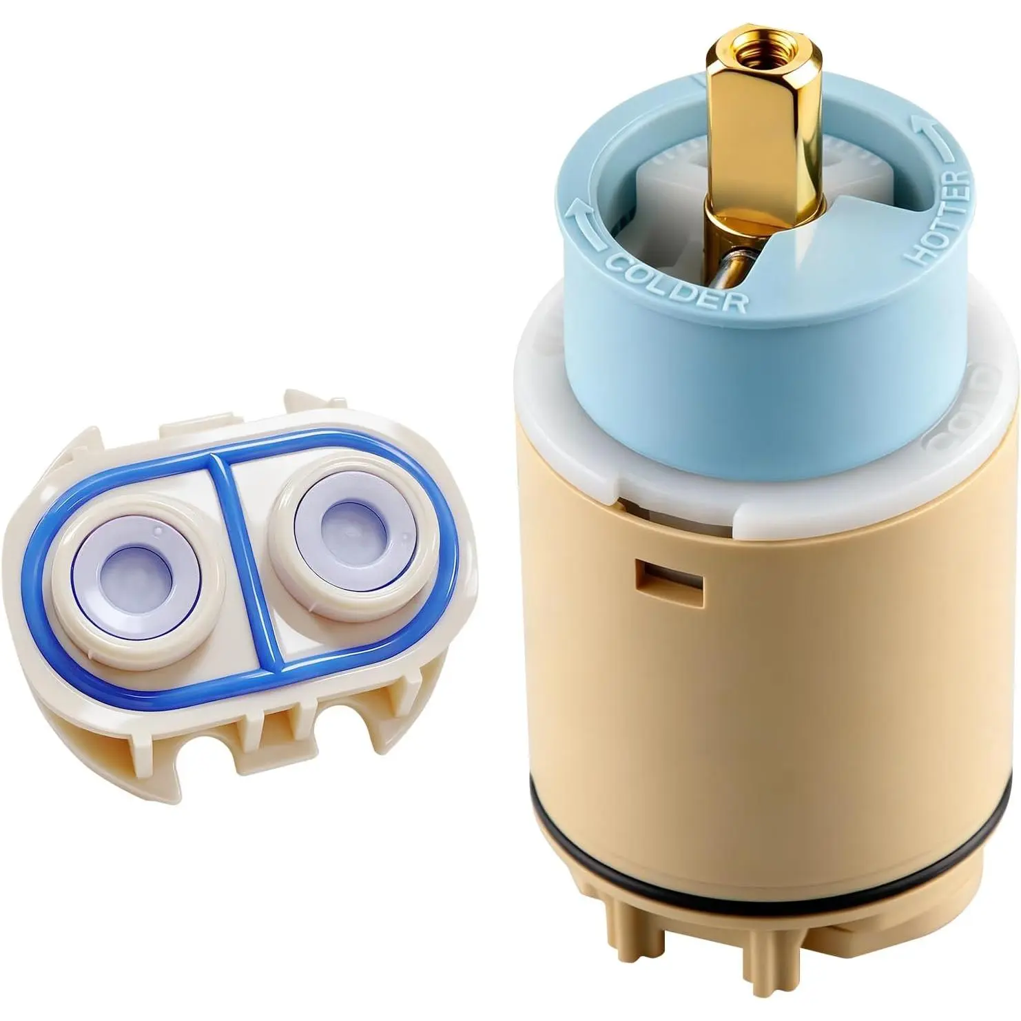 RP70538/RP73625 Shower Cartridge Replacement, Single Function Pressure Balance Cartridge for Delta and Peerless Single Handle Tub/Showers Faucet (Check Valve Included)