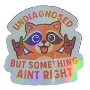 undiagnosed raccoon sticker
