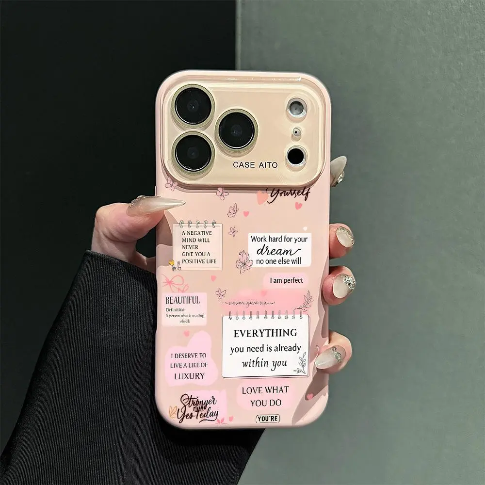 Inspirational Butterfly Phone Case, Motivational Style, for compatible with iPhone 17/17pro/17promax/17Air/iphone16/16pro/16plus/16promax/15/15promax/15pro/11/12/13/14promax/12mini/13mini/11pro/11promax/12pro/12promax/13pro/13promax/14pro/14promax, Positi