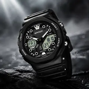 Premium Dual Display Sports Watch Waterproof Digital Electronic Wristwatch Multi-Function with Countdown Timer Alarm Stopwatch Rugged Outdoor Tactical Design Perfect for Fitness Running and Everyday Casual Wear for Men & Women