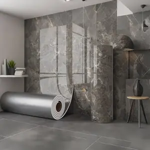 Decorative Self-Adhesive Marble Pattern Wallpaper, Fireproof & Waterproof Wall Sticker with Realistic Marble Look for Living Room Wall Decor