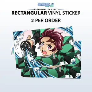 Tanjiro water  rectangle vinyl sticker water Decor Decorative