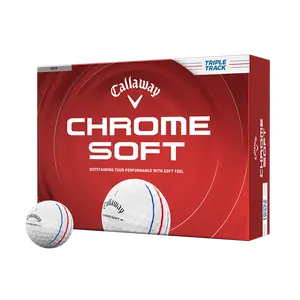 Callaway Golf Chrome Soft Triple Track Golf Balls in White