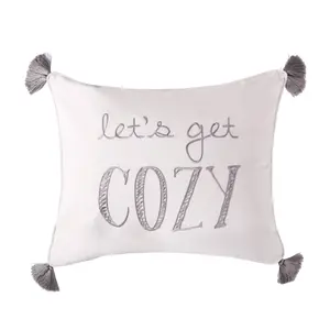 Camden Let's Get Cozy Tassel Pillow