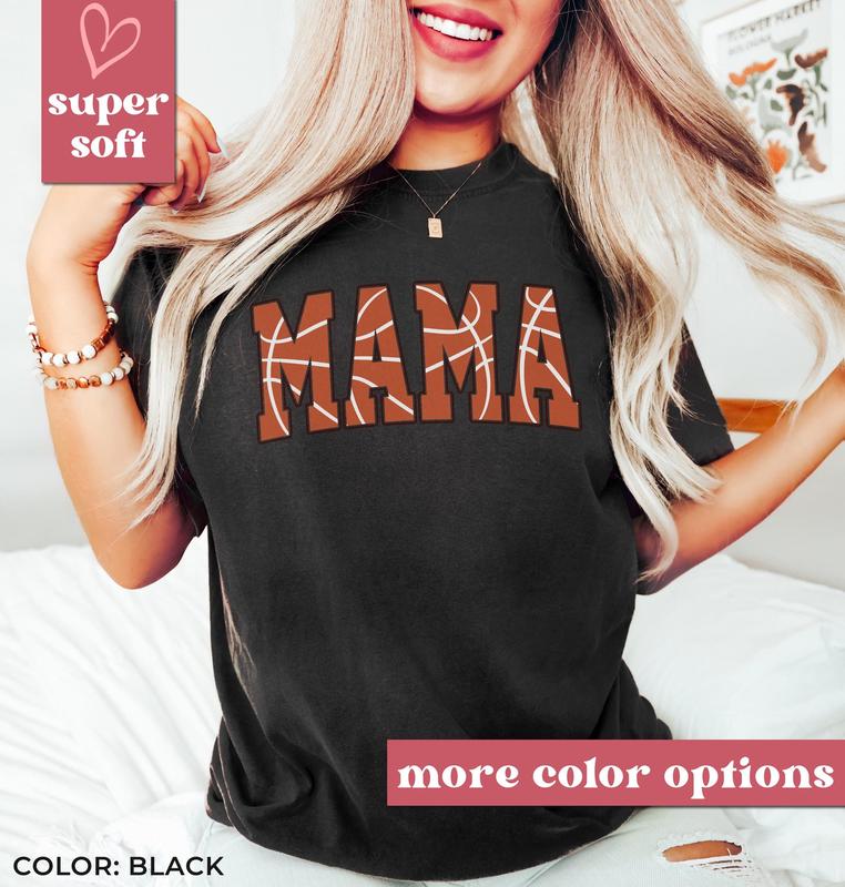Comfort Colors Cute Basketball Mama Shirt, Mothers Day Gift For Basketball Mom, Gift For Basketball Lover Mom Shirt, Basketball Season Mom