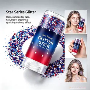 Hair Sparkle for Independence Day Party, Festival	 Glitter Stickl Red, White & Blue Body &	 & Fun Holiday Look