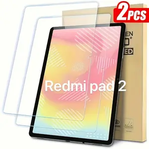 2-piece set suitable for Xiaomi Redmi Pad2 11 inch high-definition scratch resistant tempered film, anti glare, anti fingerprint, scratch resistant, easy to install