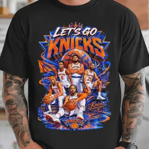 Men T-shirts Fans Gifts Let's Go Knicks Basketball T-shirt – Game Day Shirt