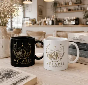 Fantasy Night Court Ceramic Mug, City of Starlight Bookish Coffee Cup, Spill the Tea Romantasy Reader Gift, Magical Bookworm Mug, 11oz 15oz