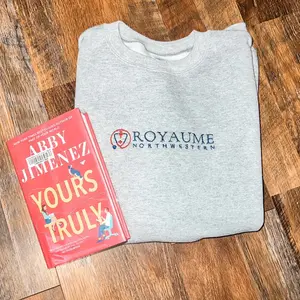 Yours Truly Embroidered Sweatshirt Royaume Northwestern