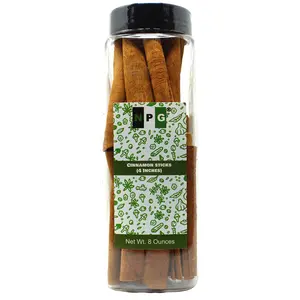 NPG Cinnamon Sticks 4'' Length 8 Ounces, Strong Aroma Cassia Cinnamon Sticks Perfect for Crafting, Baking, Cooking, and Beverages, All Natural