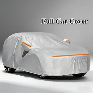Waterproof Full Car Cover All Weather Protection - Universal Fit for Sedan SUV Truck, Windproof Snowproof UV Resistant Car Covers with Reflective Stripes, Outdoor Indoor Full Vehicle Cover,Car Stuff