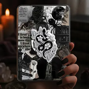 Dark Romance Floral Black Snake Kindle Grip Dark Romance Magnetic Holder Gothic Bookish Popsocket, Phone Grip, Kindle accessory, Phone Holder, Kindle Grips Magnetic Pop Socket