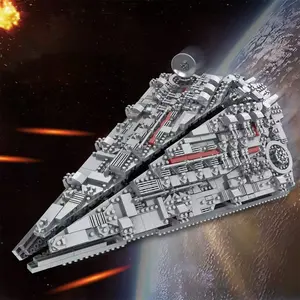 Starship Destroyer Building Block Display Piece, Precision Assembly, Epic Space Sci-Fi Details, Educational Puzzle Toy, Trendy Gift, Block Set, Building Block Sets