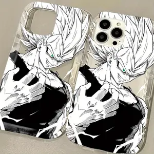 Super Saiyan Cellphone Case for iPhone 17 16e 16 15 14 13 12 11 Pro Max Mini Air XR XS X 7 8 Plus, Shockproof Protective Soft Tpu Back Cover Protector