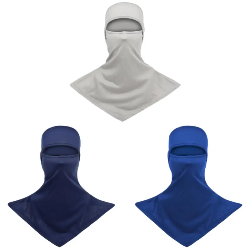 3pcs Solid Color Balaclava Face Mask, Sun Protection Breathable Neck Gaiter, Windproof Lightweight Full Face Head Cover, Stretch Soft Cooling Face Hood for Men Women Cycling Motorcycle Fishing Hiking Construction Outdoor Work