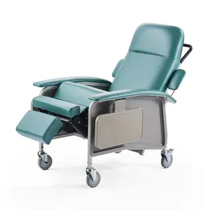 VEVOR Geri Chair Recliner, 3-Position Reclining Geri Chair, Movable Medical Recliner Chairs with 4 Wheels, Soft Padded Seat Detachable Tray, Ideal for Hospital, Nursing Home, and Geriatric Home CareVEVOR Super Brand Day