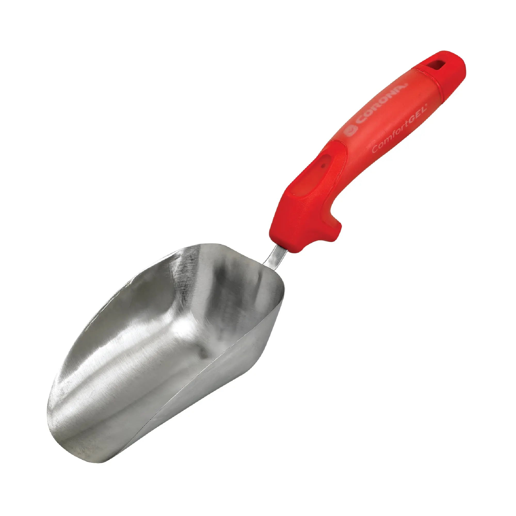 Corona 7760952 Garden Steel Scooper - 13.25 in. Ergonomic Poly Comfortable Grip, Large Capacity Scoop for Soil Scooping