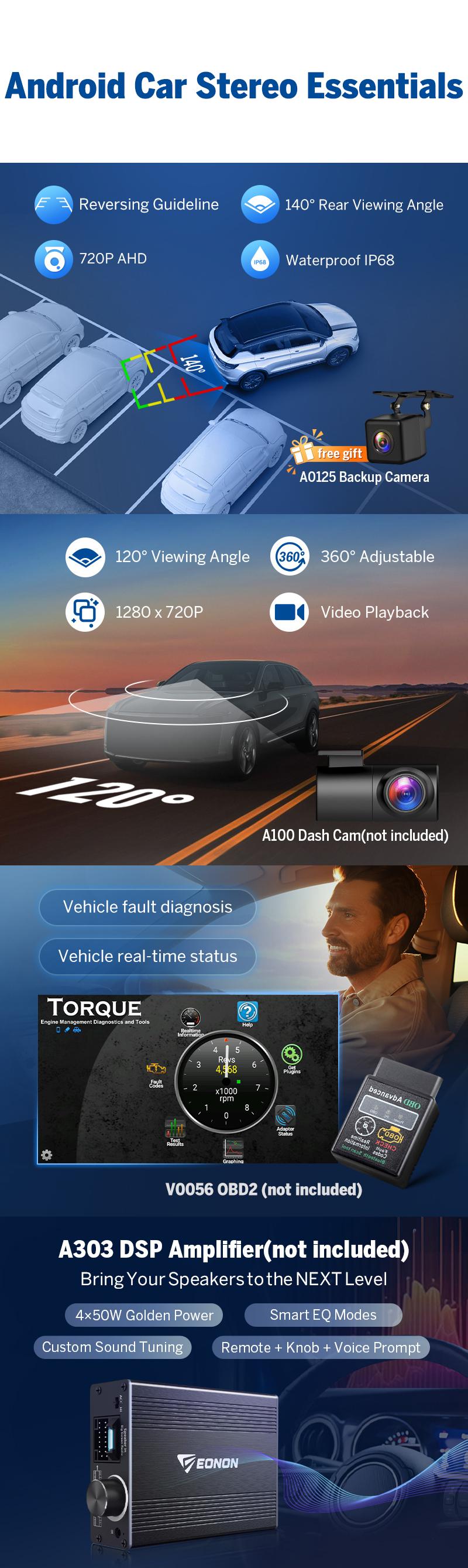 EONON Car Stereo for BMW 3 Series 325i, 328i, 330i, 335i (E90, E91, E92, E93) 2005-2013, BMW M3 2007-2012, Wireless CarPlay & Android Auto Car Radio, 9" Android 14 Touchscreen Head Unit, Bluetooth, GPS, Wi-Fi, Sub, SWC - E90X7A