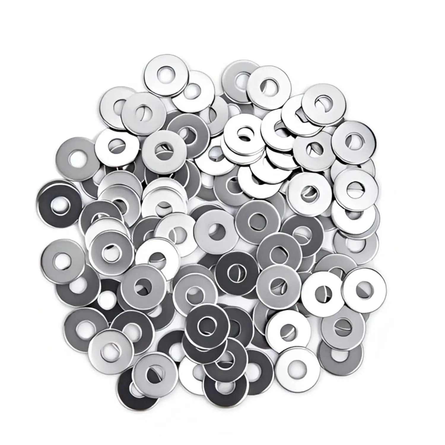 100 count 1/4" Washers Flat, 7/10" OD, Flat Washers Made of Stainless Steel 18-8(304), Flat Washer for Decorating