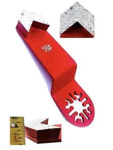 Arrow Segment Grinding Oscillating Floor Corner Tool Attachment for Removal Epoxy Mastic Thinset Glue Stucco Tough Concrete Coating 16 grit
