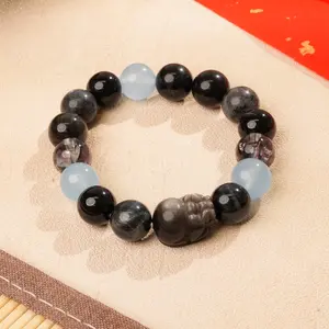 LUMAWU Pixiu Wealth Five-Elements Water Bracelet | Flow Blessing & Prosperity Crystal
