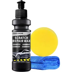 Scratch Removal Wax for Vehicles, Cars Scuff and Swirl Remover Automobile Paint Scratches Repair Paste, Safe on All Cars, SUVs, Motorcycles & RVs Kit with Polishing Pad & Microfiber Towel oz