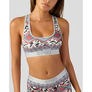 PSD Women's Cowboy Serape Racerback Sports Bra - Comfortable, Breathable, Ultra-light Fabric