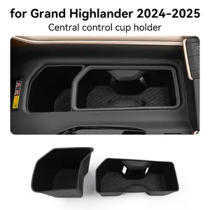 2pcs Dashboard Cup Holder Tray for Toyota Grand Highlander, Shockproof Cup Rack Liner, Center Console Water Cup Seat Limiter, Car Organizer Accessories