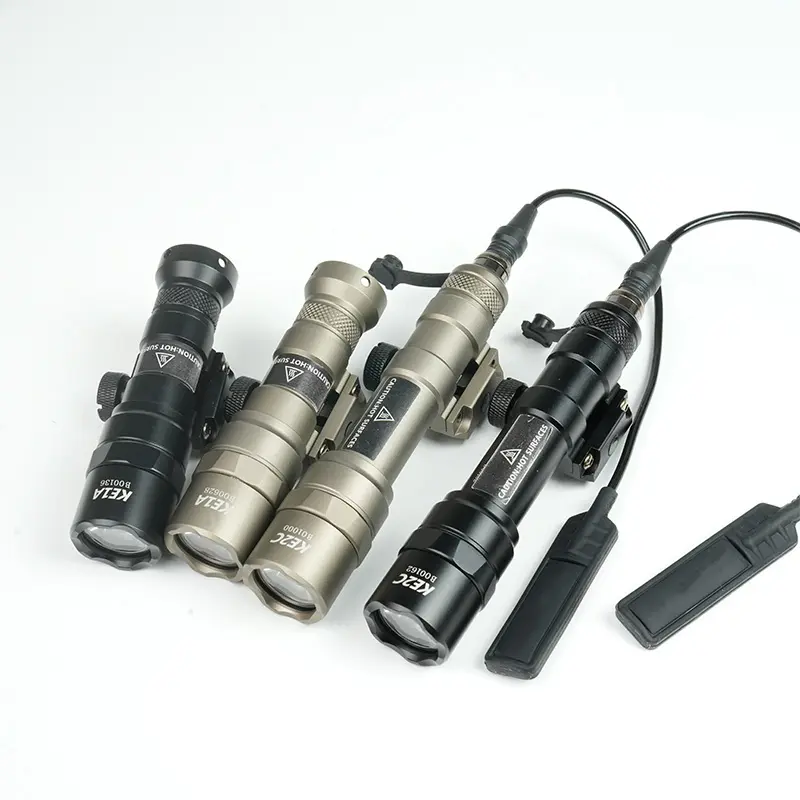 Tactical LED Scout Light M300B/M600B LED White Flashlight With SF Wire-controlled Switch Constant / Strobe White Light Fit 21mm Base Mount