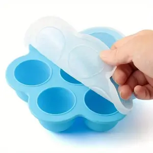 7 Holes Kitchen Storage & Organization Can Be Reused Silica Gel Baby Food Freezer Tray Preserved Egg Bite Mold Home Garden
