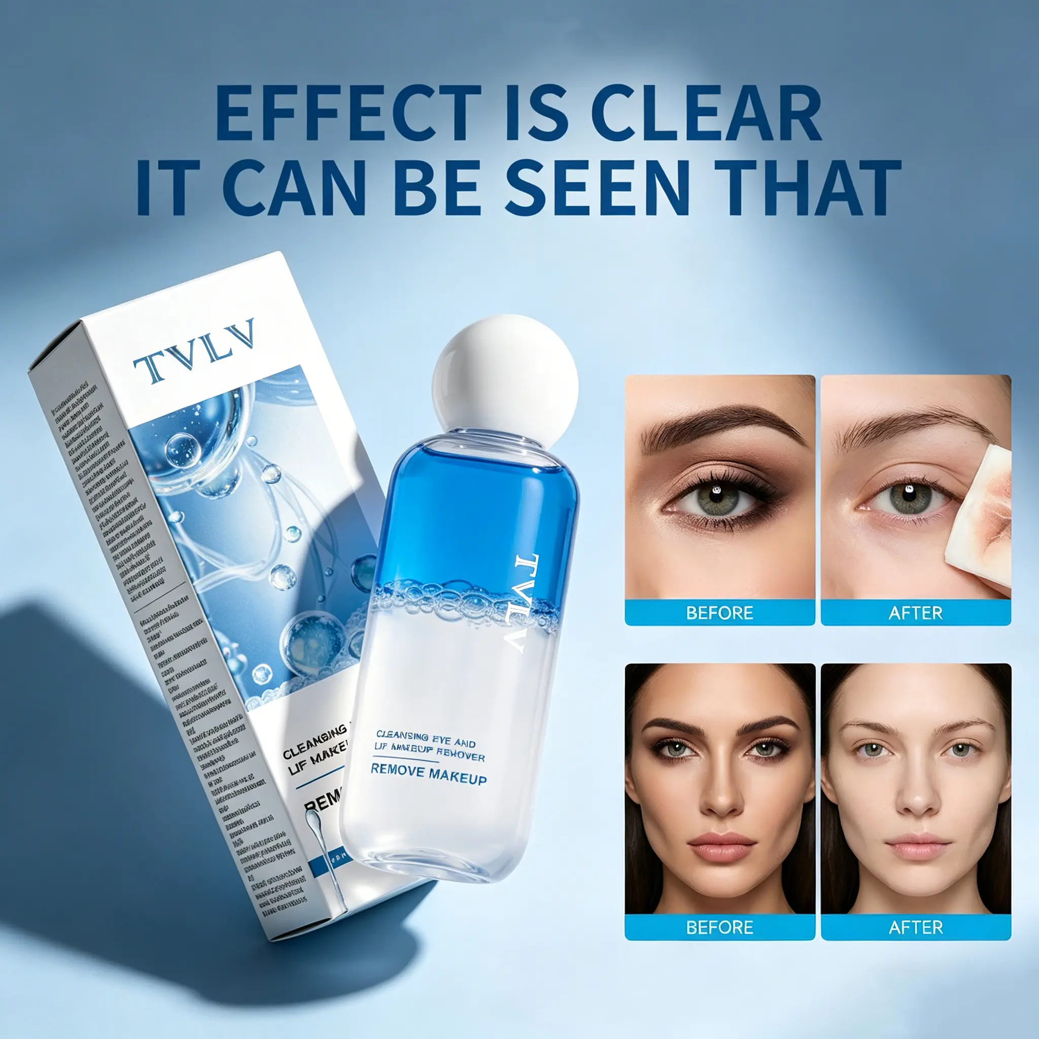 Gentle Two-Phase Eye & Lip Makeup Remover | Deep Cleansing, No Tightness, No Residue, For Sensitive Eyes & Lips