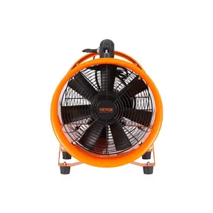 VEVOR Portable Ventilator, 8 inch Heavy Duty Cylinder Fan with 16.4ft Duct Hose, 195W Strong Shop Exhaust Blower 1070CFM, Industrial Utility Blower for Sucking Dust, Smoke, Smoke Home/Workplace