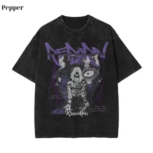 Shigaraki Vintage T-Shirt  My Hero Academia Menswear Top Tropical Round Neck Crewneck Shortsleeve Casual