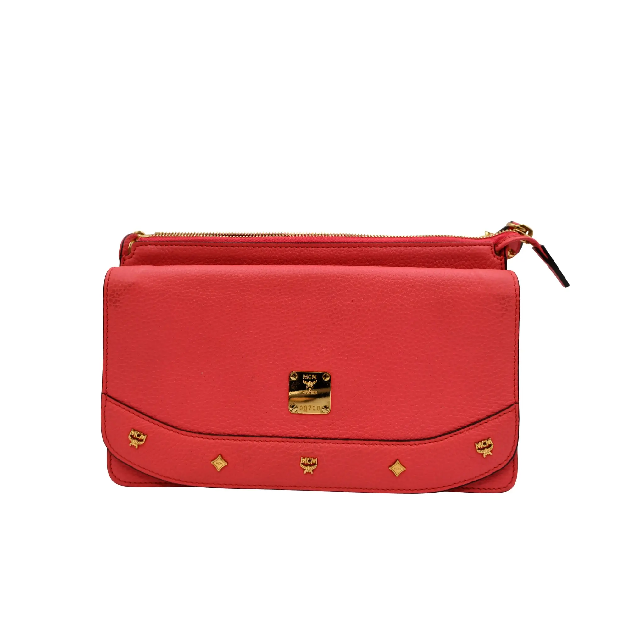 Pre-owned MCM leather Crossbody bags Pebbled Crossbody Bag (BL0965)