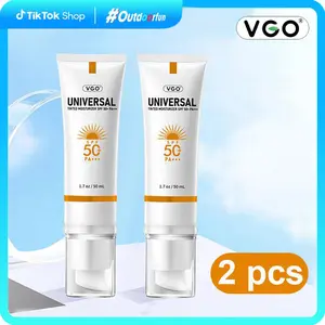 VGO Universal Tinted Moisturizer SPF 50+++ – Lightweight Foundation & Sunscreen in Earthy Yellow sunscreen queen