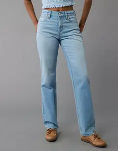 American Eagle Stretch Super High-Waisted Straight Jean