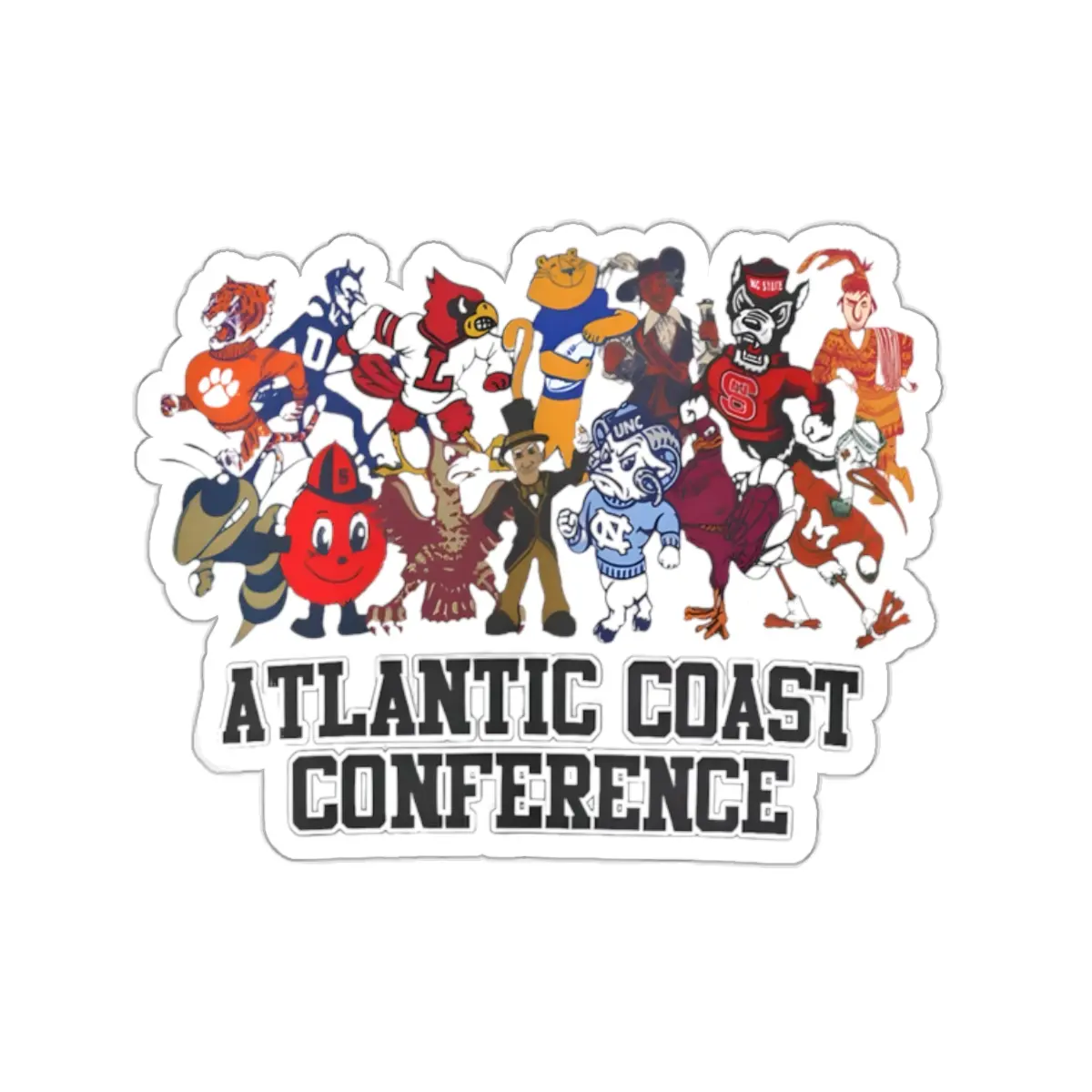 ACC 2024 Conference Game Day Decal Sticker Atlantic Coast College Football Mascots
