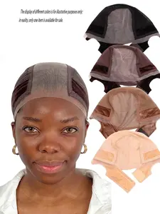 4x5 Transparent Lace Wig Cap with Anti-Slip Design, Adjustable Size, No Glue Needed, Suitable for Daily Wear, All Seasons