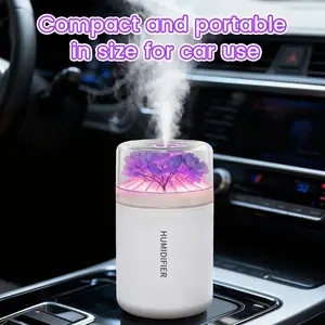 New Endless Flower Room Humidifier with Colorful Lights, Humidifier Atmosphere Light, USB Powered, No Scent, Ideal Gift for Parents and Lovers, Home and Car Use