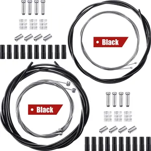 Universal Bike Brake & Derailleur Cable Kit, Shifter Cable Housing Set for Mountain & Road Bike Repair