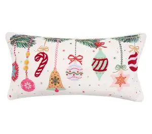 24" x 12" Vintage Ormament Throw Pillow by Valerie