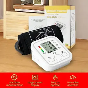 All-in-One Portable Upper Arm Blood Pressure Monitor – Large LCD Display, One-Touch Operation, Voice Reports, Hypertension Alerts, 2×99 Memory, Adjustable Cuff | Home & Travel Essential for Seniors, Pregnant Women & Blood Pressure Management