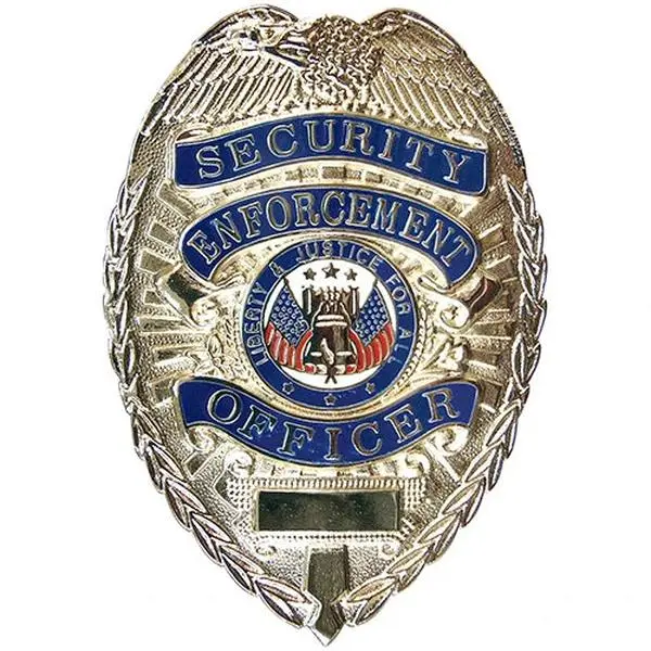 Deluxe Security Enforcement Officer Badge - Gold or Silver