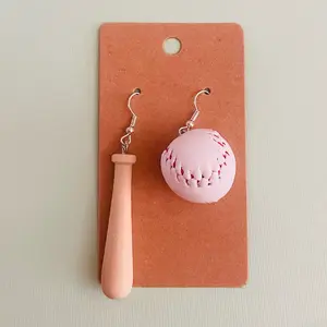 Baseball softball hook earrings
