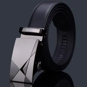 Belt Men's high-end leather automatic buckle head cowhide belt Men's business men's belt Casual classic belt